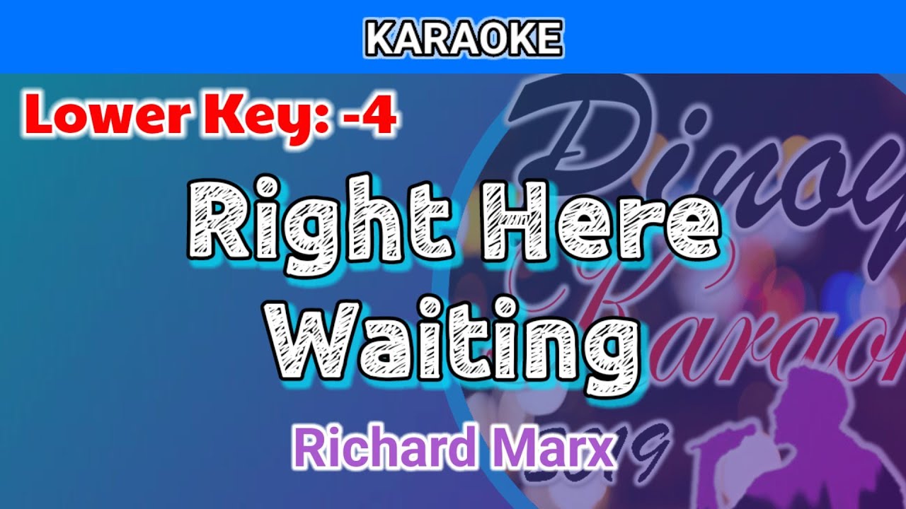 Right Here Waiting by Richard Marx (Karaoke : Lower Key : -4)