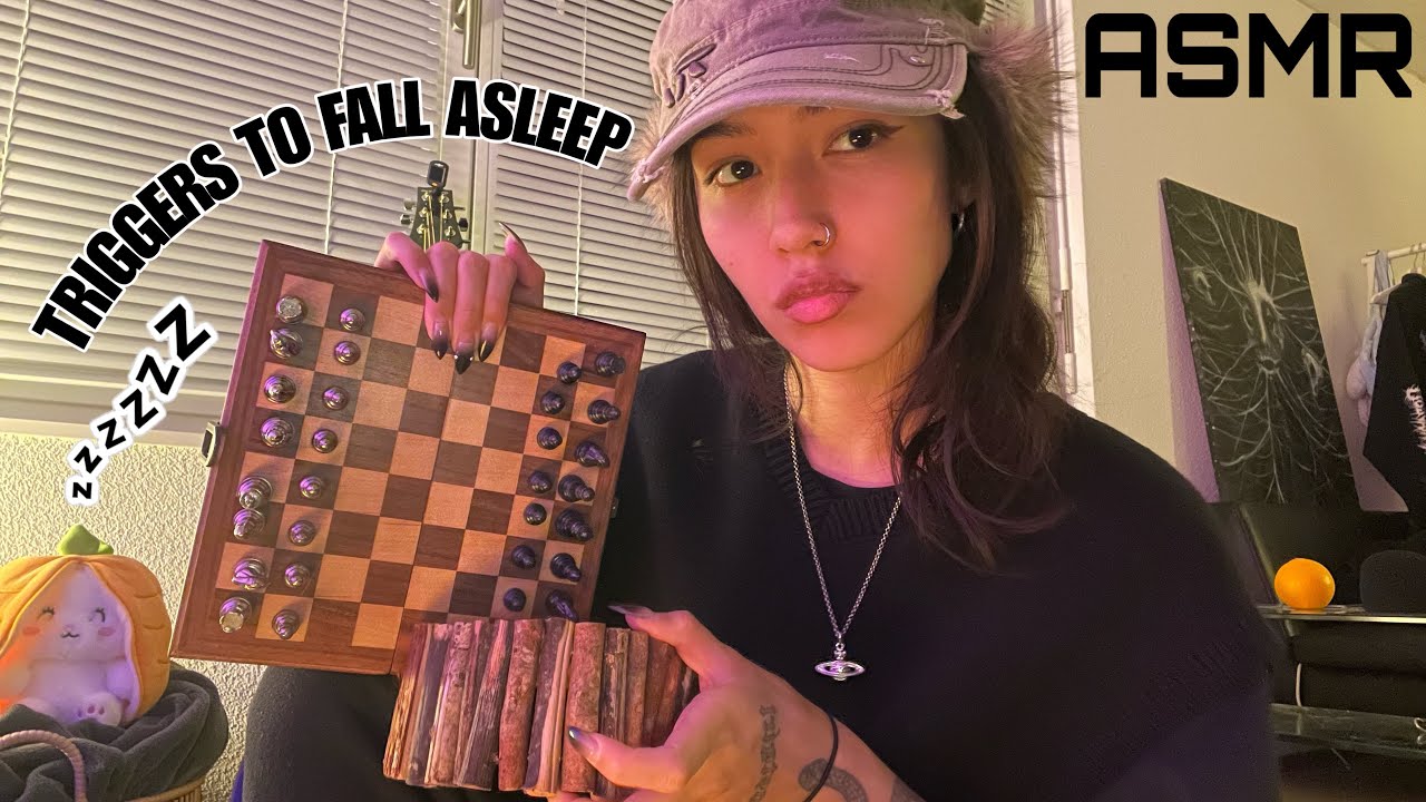 ASMR ☆ CALM TINGLES FOR SLEEP (wood, scratching, rambles,..)