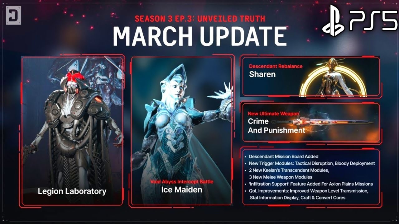 Farm Dia, Crime & Punishment THE FIRST DESCENDANT Season 3 Episode 3 March Update Gameplay PS5 Live