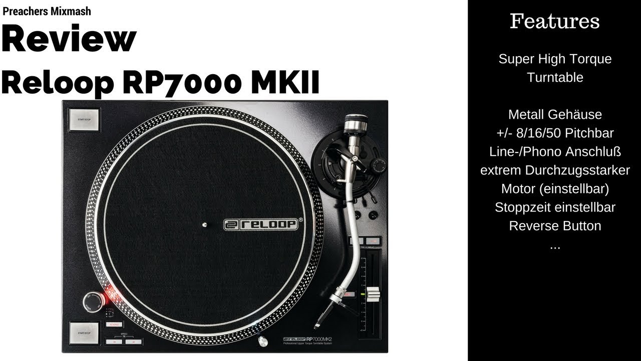 Der Technics Nachfolger? Reloop RP7000 MK2 Hightorgue Turntable Review (Deutsch HD 2018)