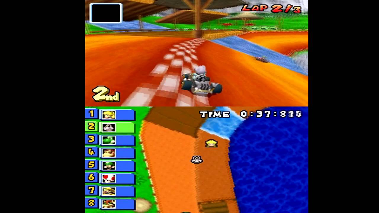 Mario Kart DS (NDS) walkthrough - Yoshi Falls