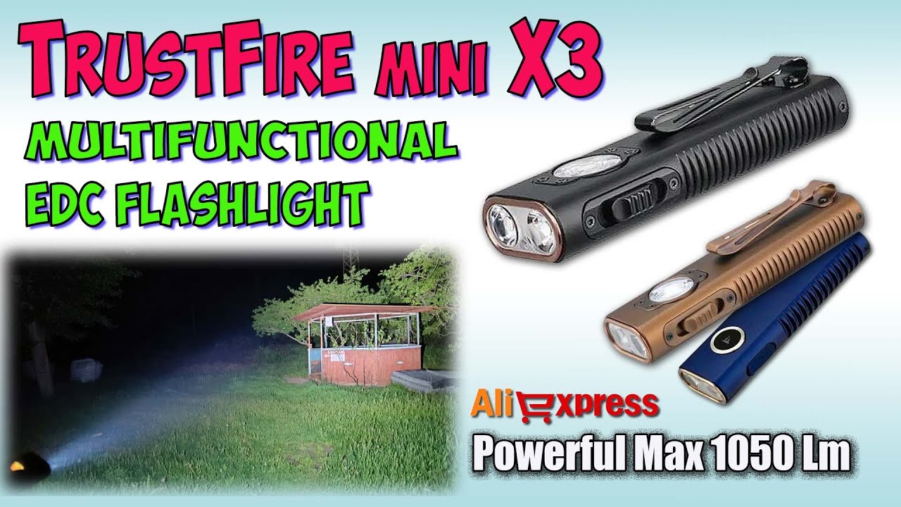 TrustFire mini X3 5700/4000K 4 in 1 ♦ Обзор, замеры, ночные тесты. Night Tests. Full  review.