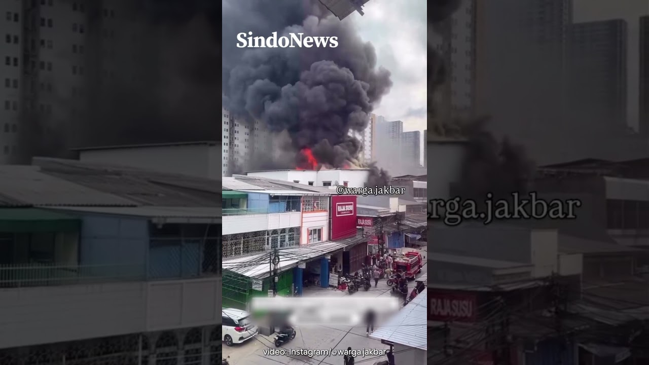 Kebakaran di Jelambar Baru Jakbar, Asap Hitam Mengepul Tinggi