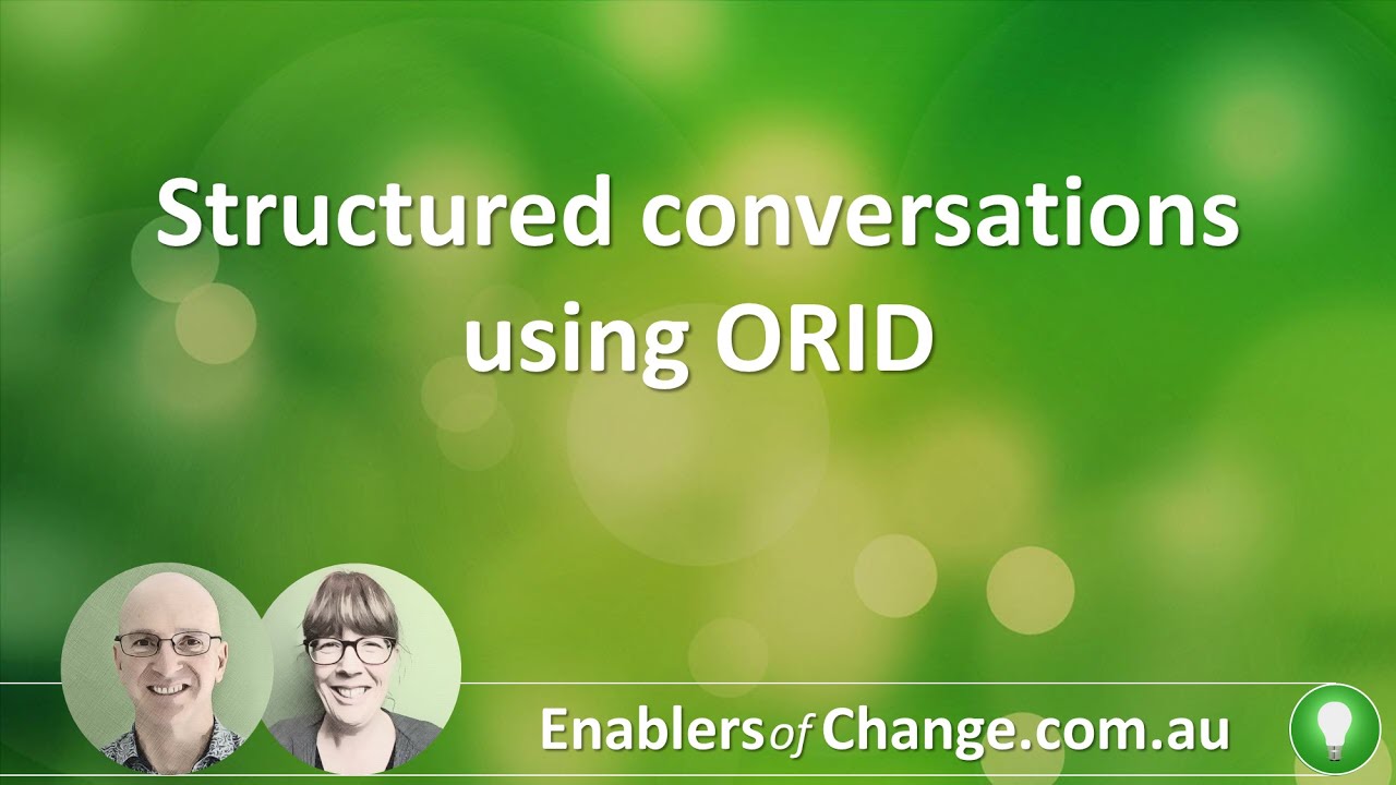 Structured conversations using ORID