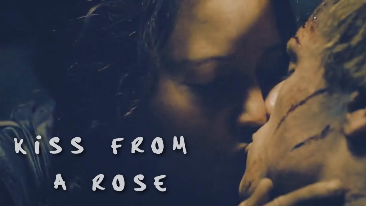 katniss & peeta - kiss from a rose