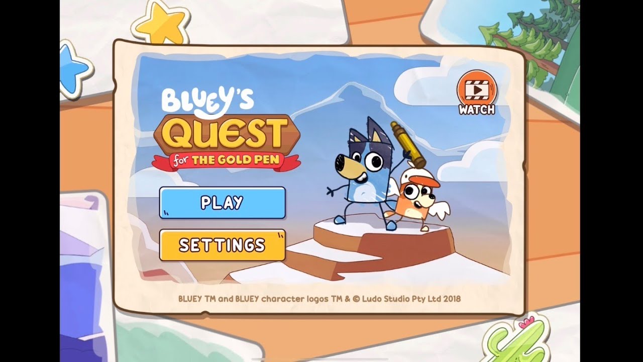 Bluey&rsquo;s Quest for the Gold Pen Gameplay - Kids Toddler Fun Apps - iPad Game Walkthrough