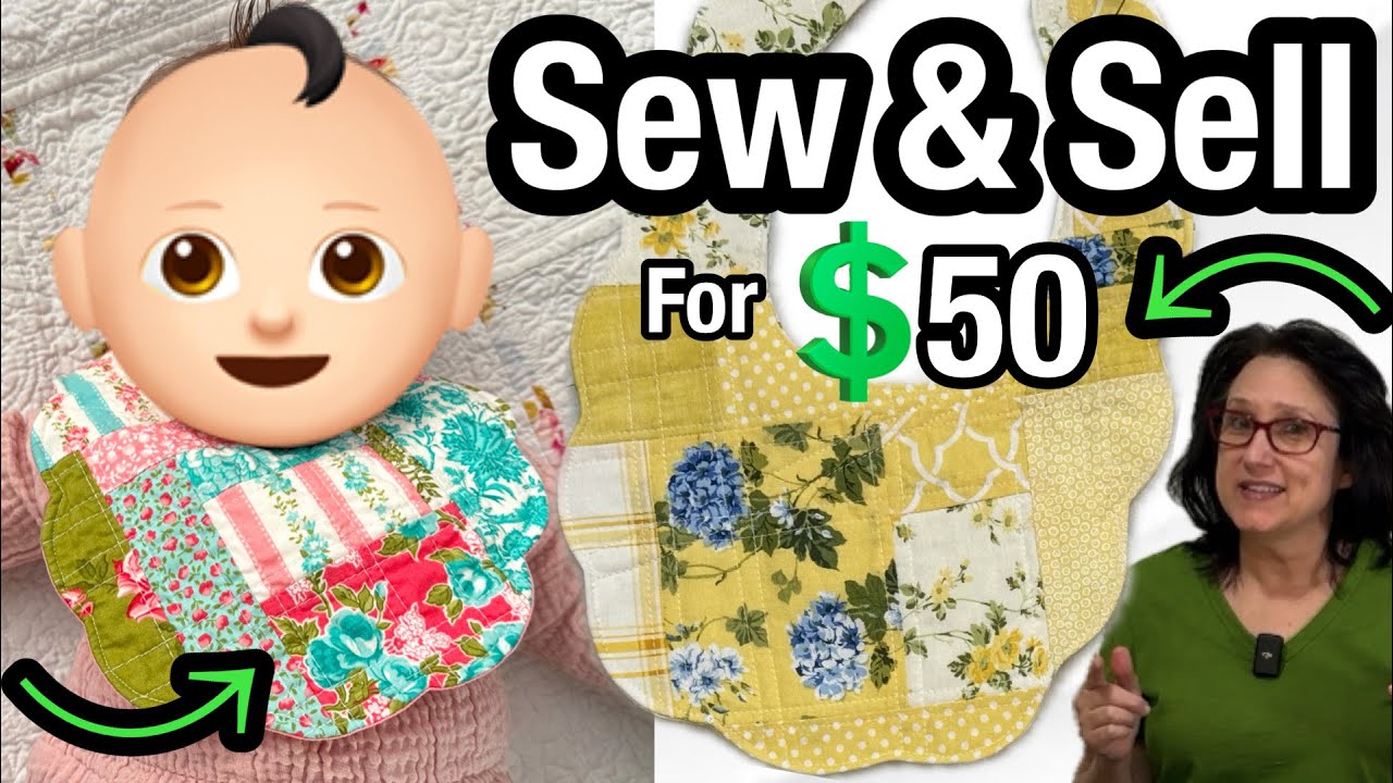 💲 Sew&nbsp;And&nbsp;Sell&nbsp;Quilted&nbsp;Baby&nbsp;Bibs&nbsp;In 2025&nbsp;~ FREE Sewing Tutorial❤️