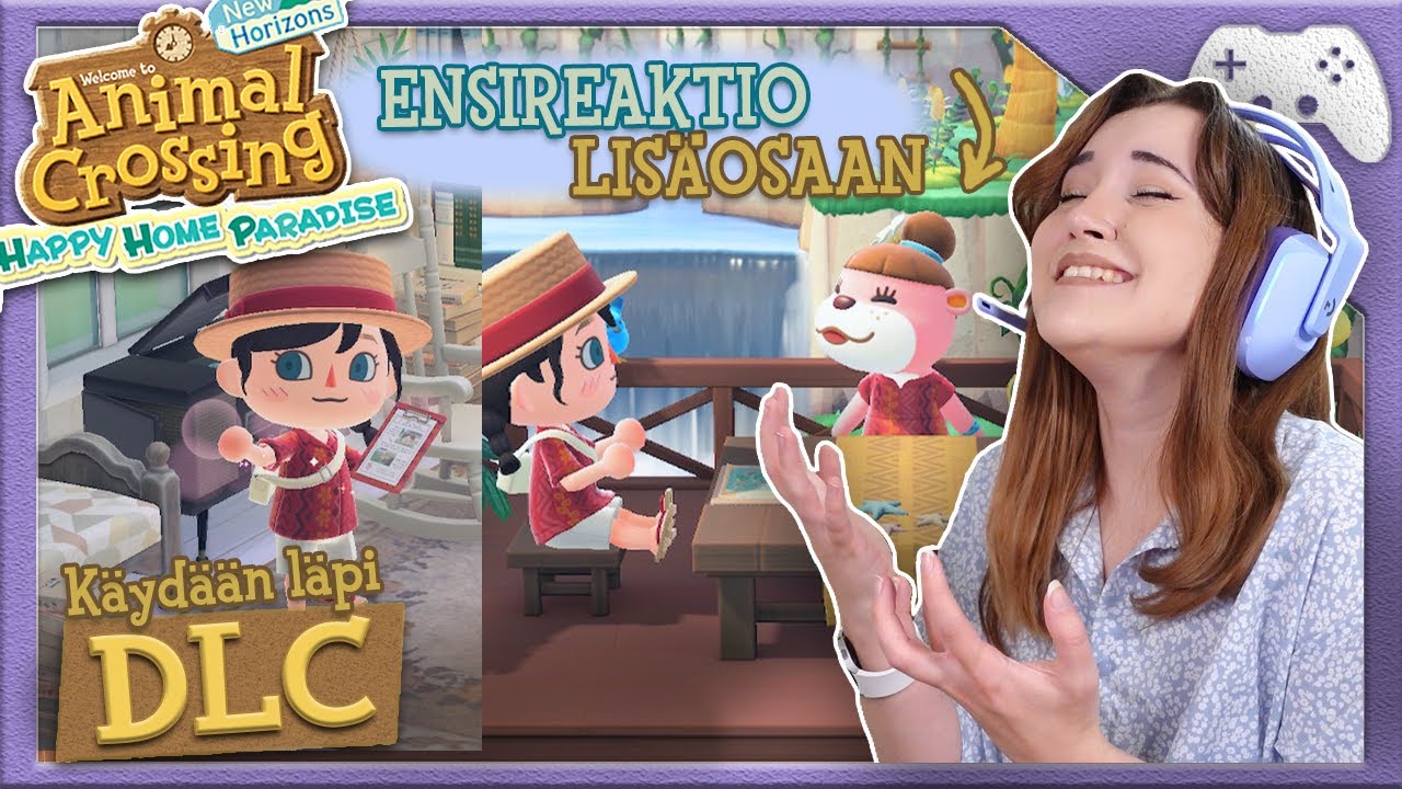 Mun ensireaktio Animal Crossing DLC (lisäosaan)🌴 | ACNH Let's Play
