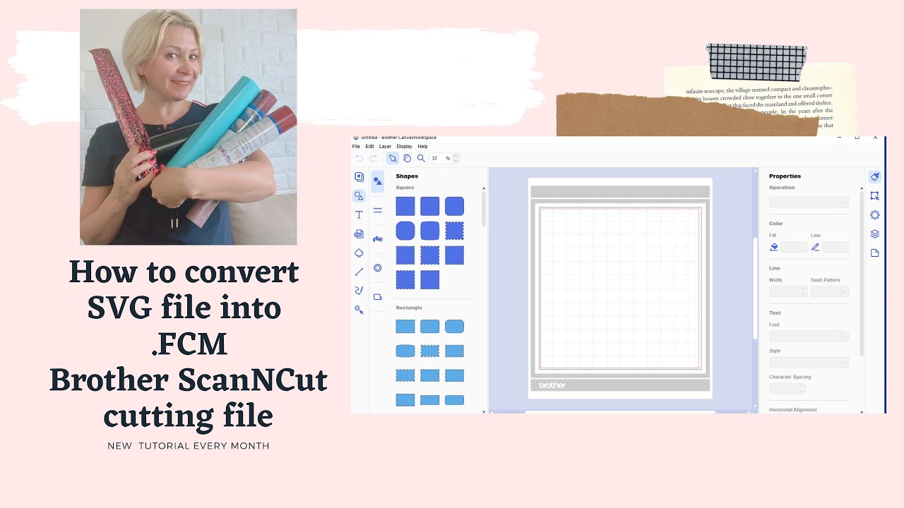 How to convert SVG file into an .FCM cutting file| Brother ScanNCut series