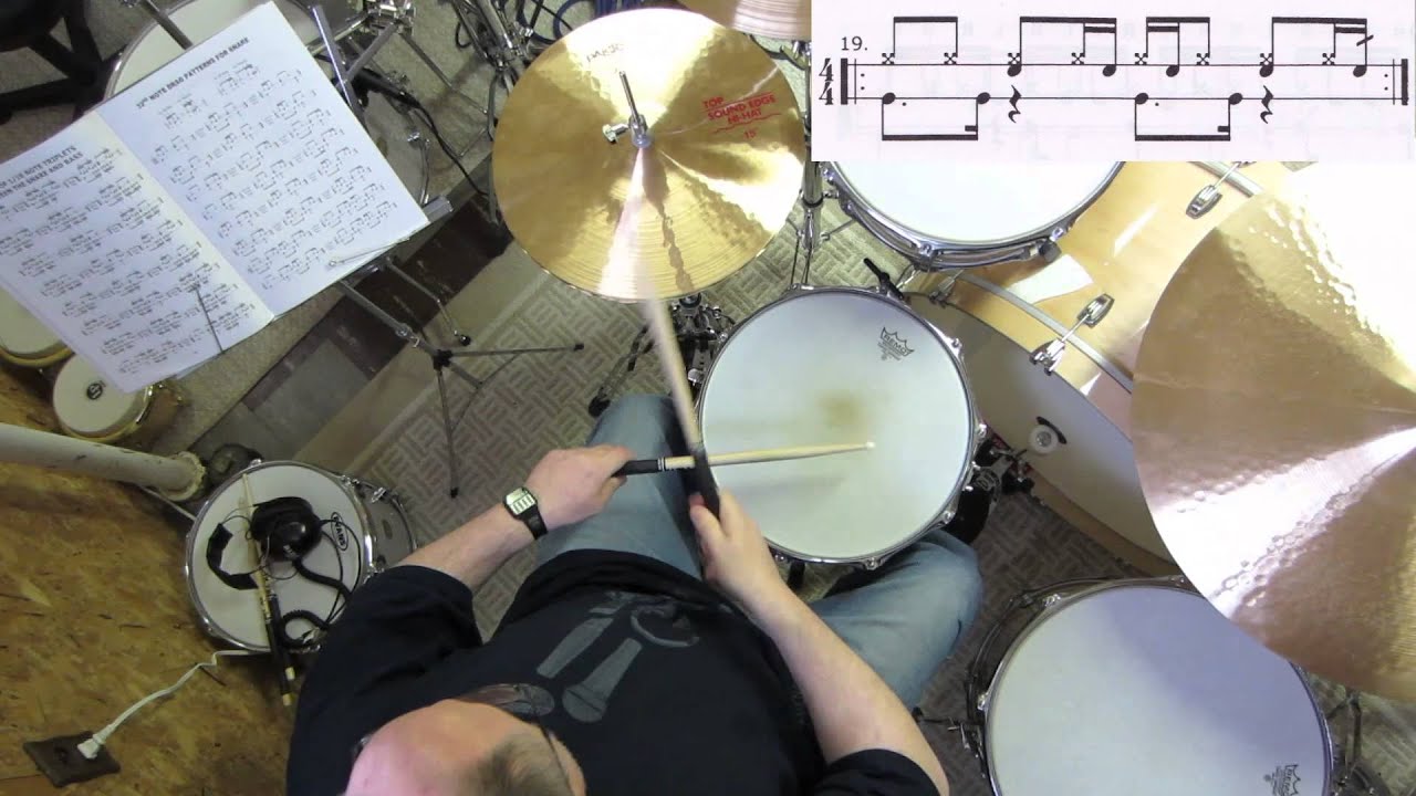 John Bonham Beats with The Mini Monster Book Of Rock Drumming - 32nd Note Drag Patterns Part 2.