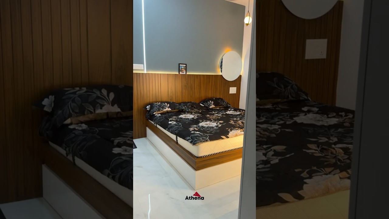 🤩Stylish Bedroom with Wardrobe Lights⚡@Kaliyikkavilai #shorts #shortsfeed