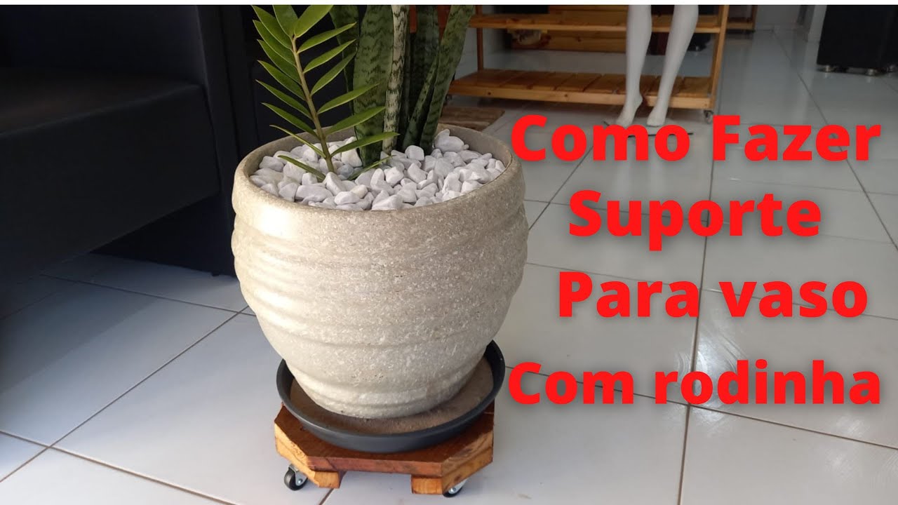 Como fazer um suporte para vaso com rodinha