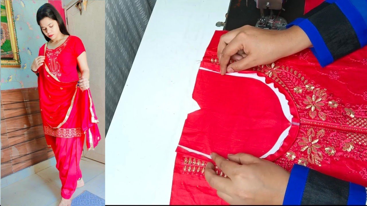 कड़ाई वाले सूट की इससे आसान सिलाई नहीं देखी होगी.simple suit stitching step by step.