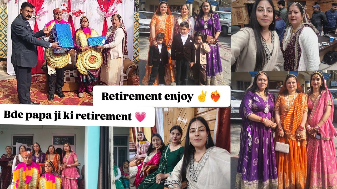 ||🤗bde papa ki retirement bhut enjoy Kiya 🤗||#retirement #villagerlifestyle #enjoy #dailyvlog #vlog 