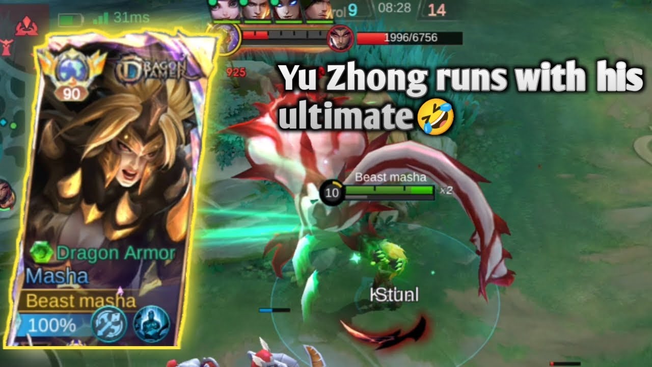 TOP GLOBAL MASHA makes Yu Zhong king exp run away 