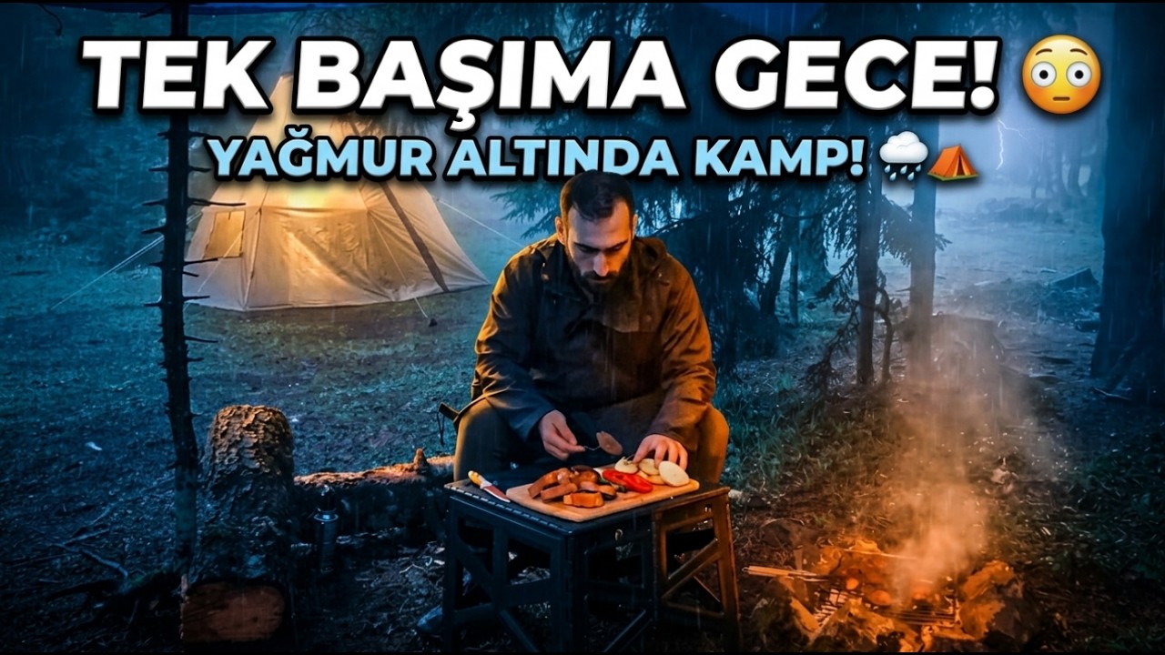 Я в одиночку в лесу в дождливый день (соло-лагерь) #kamp10