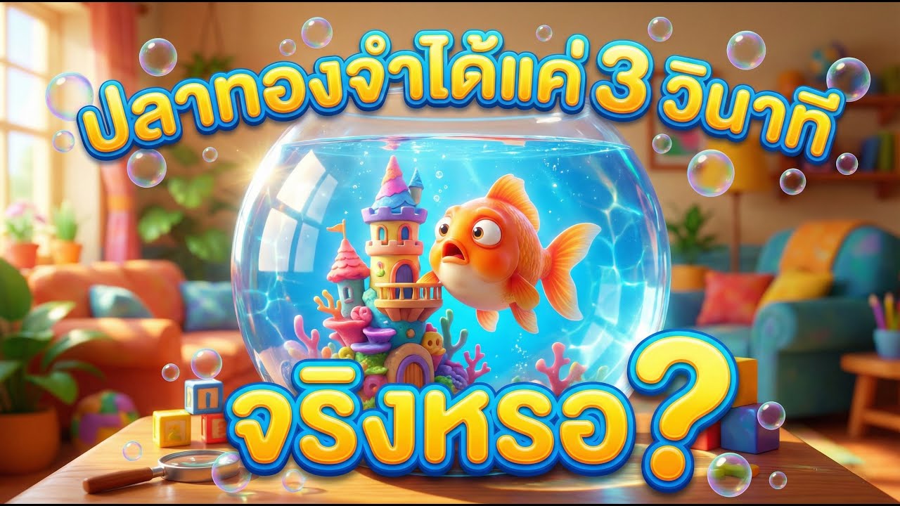 สงสัยไหมว่า... 🐟 ปลาทองจำได้แค่ 3 วินาที จริงหรอ? แล้วน้องจำเจ้าของได้จริงไหม???