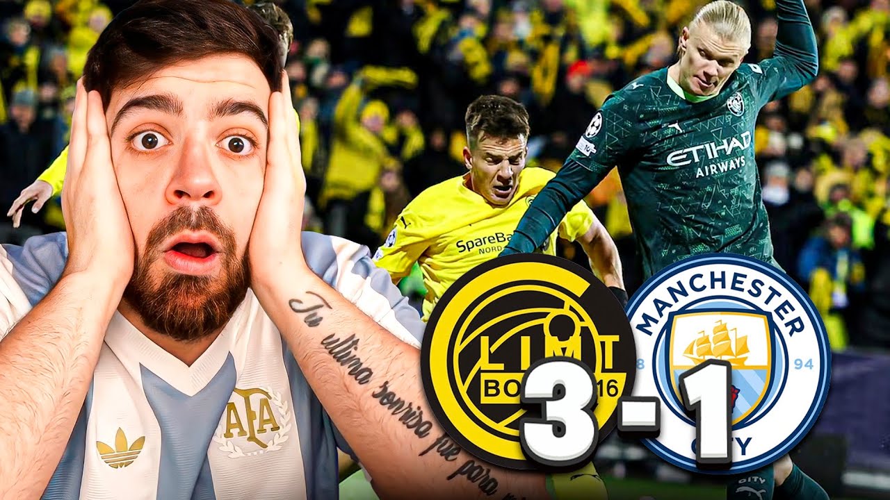 ¡MANCHESTER CITY ES GOLEADO POR EL BODO/GLIMT 3-1 POR CHAMPIONS LEAGUE! ROJA AL BALON DE ORO RODRI