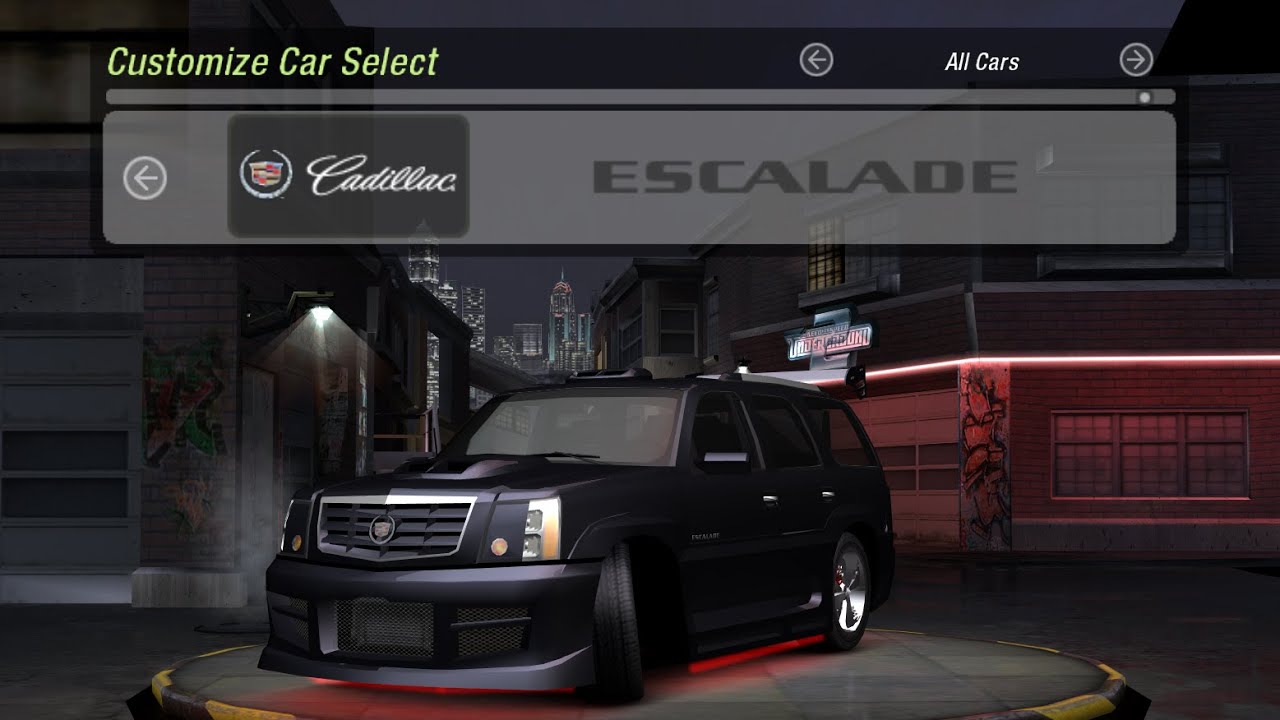 Need for Speed: Underground 2. SUV EDITION. Cadillac Escalade customization and race.