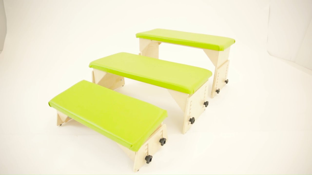 How to use and adjust height adjustable tilting benches to improve posture for special needs kids
