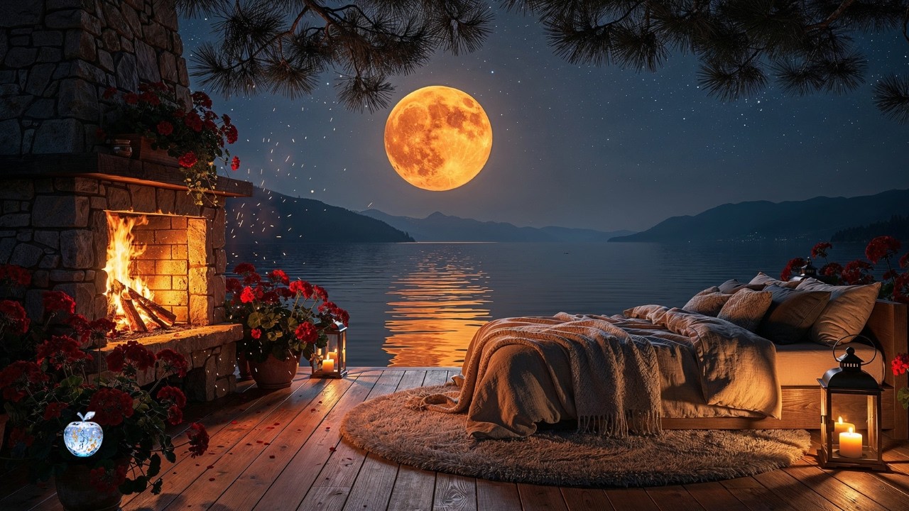 Lakeside Night Retreat 🏕️ | Relaxing Lofi Music for Stress Relief & Meditation