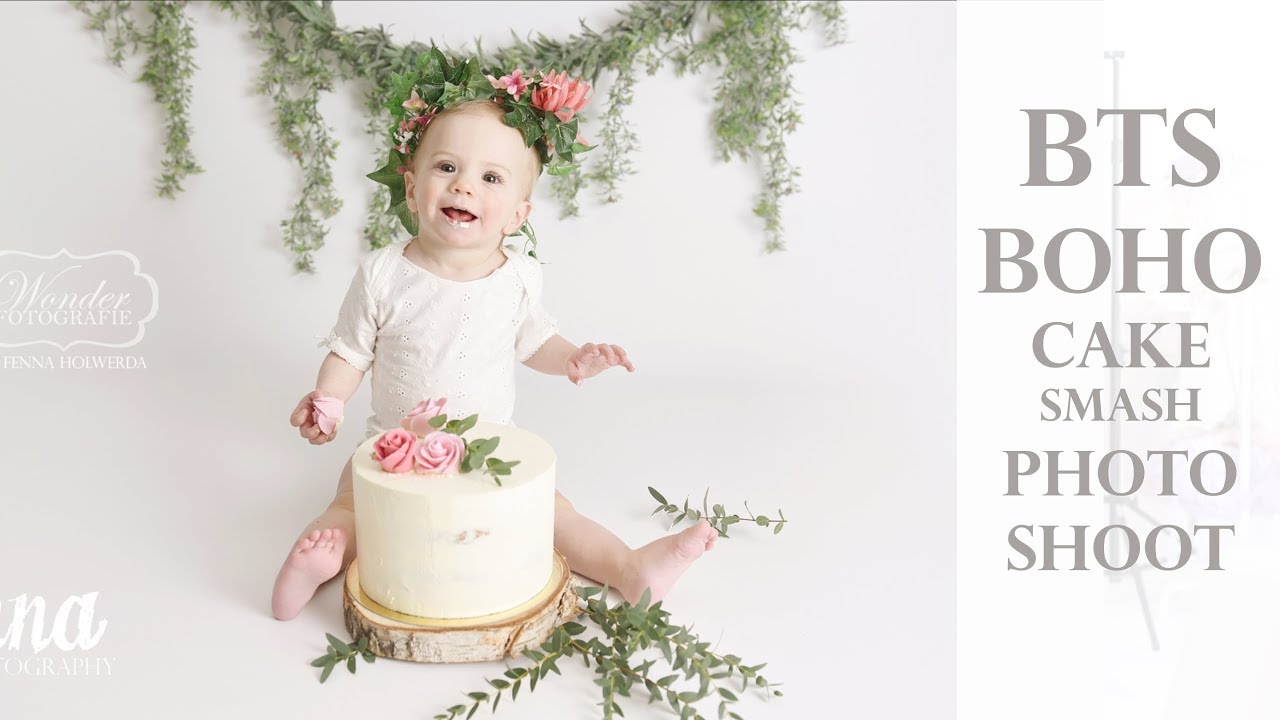 Boho Cake Smash Photo Shoot BTS (sharing camera settings)