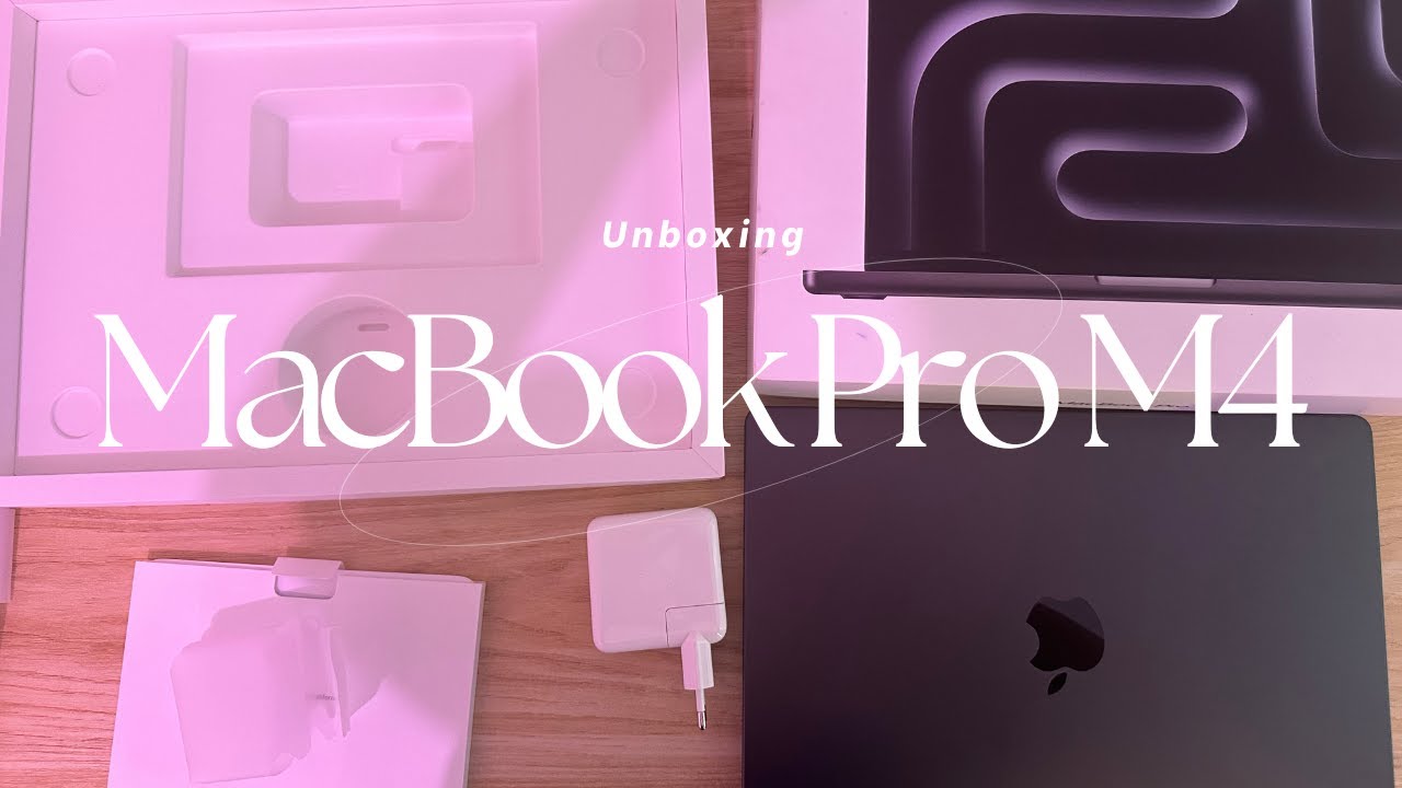MacBook Pro M4 | My First MacBook 💻🤍 Unboxing + Aesthetic Accessories!