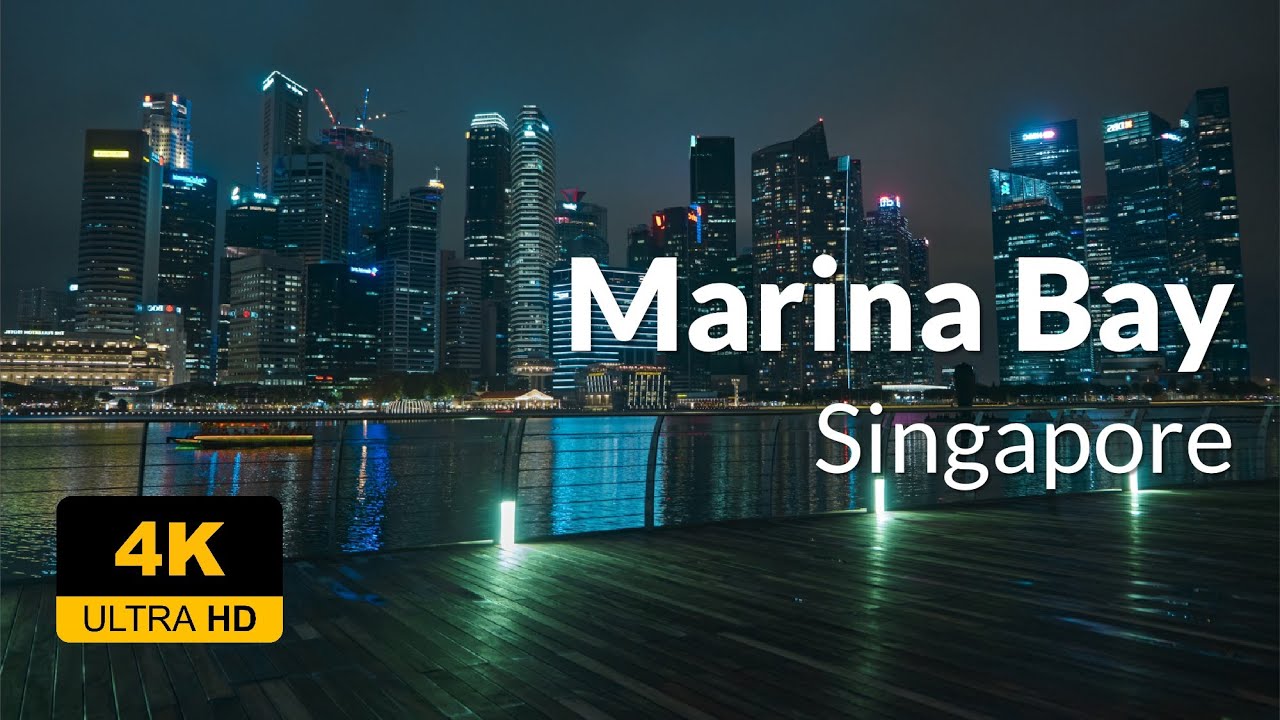 4K UHD Walking Tour - Marina Bay #nightwalk #night