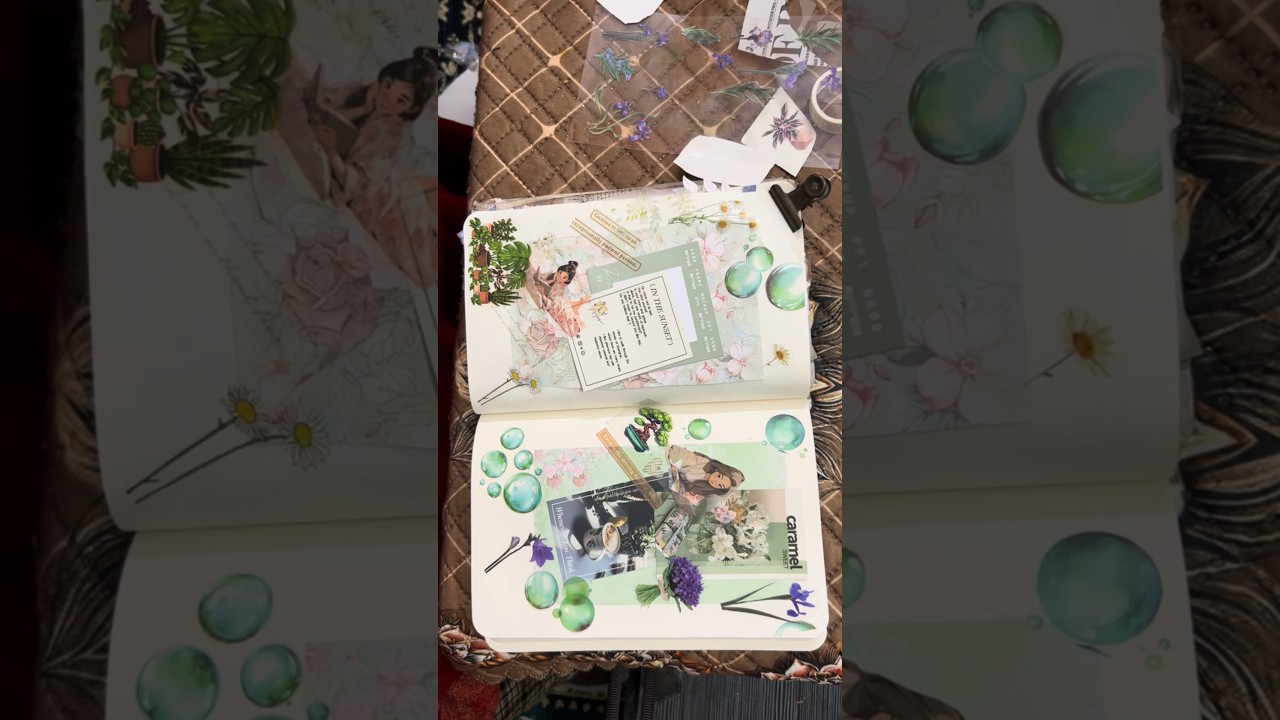 Aesthetic Sticker Journaling ✨ Calm ASMR for Relaxation