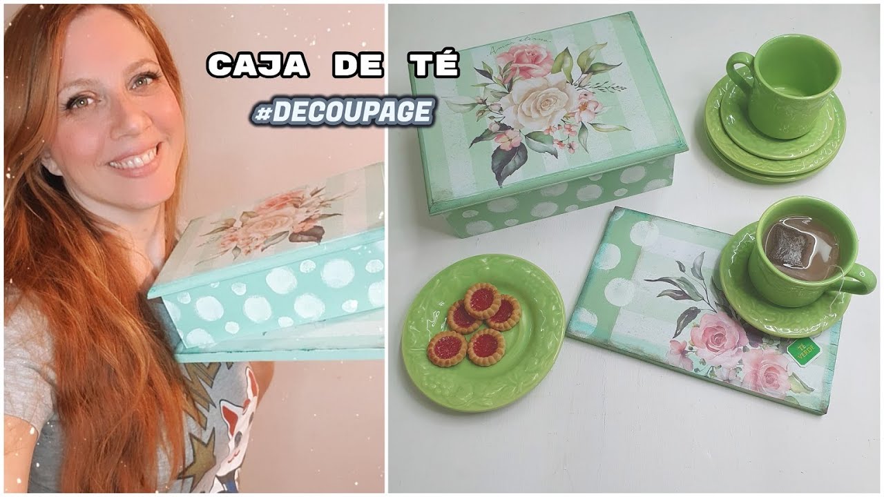 Como hacer una caja de té. Set decoupage  ♥ Marina Capano