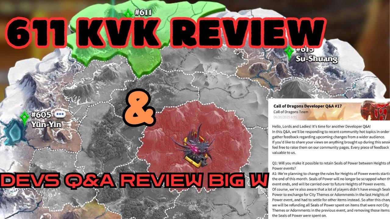 611 KvK Diplo Update & Q&A Review | Call of Dragons