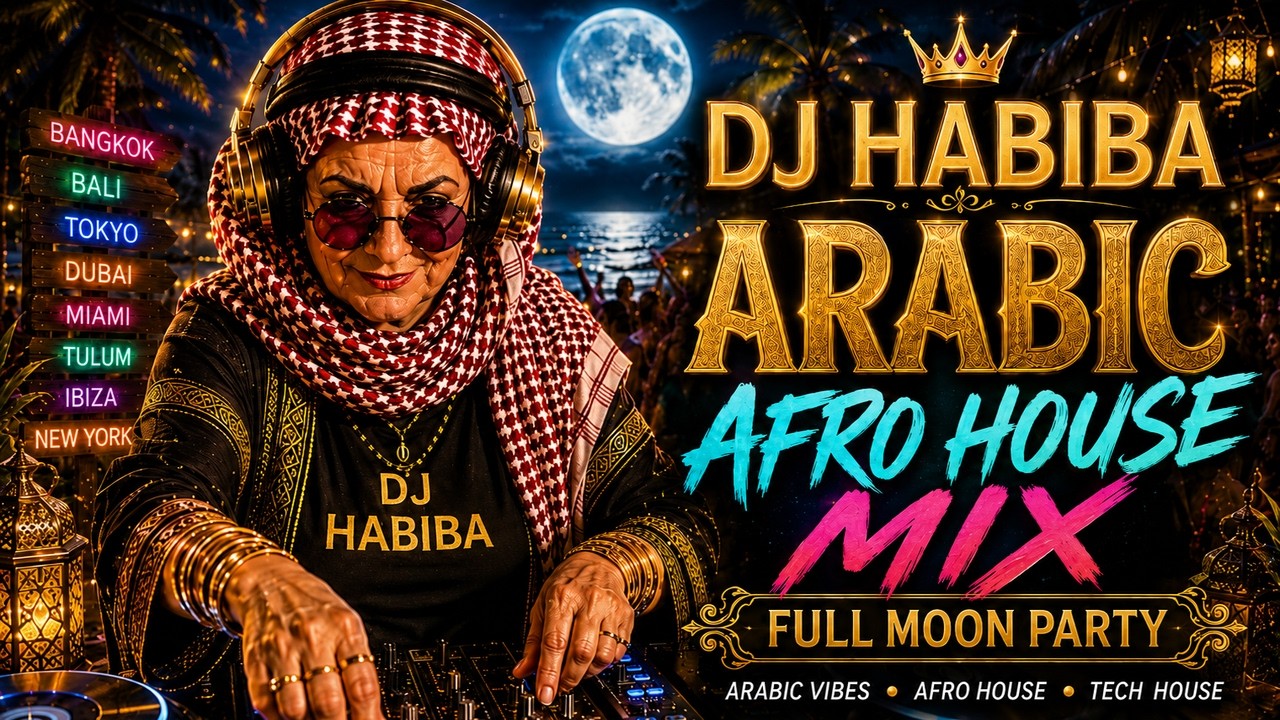 DJ Habiba Full Moon Party 🌙 Arabic Afro House Mix | Delulu, Habibi, Bangkok, Bali & Tokyo