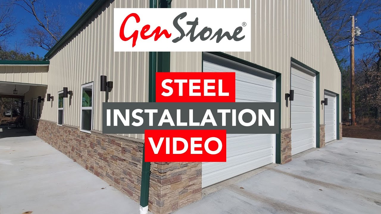 How to Install GenStone on Steel Video | Faux Stone on a Steel Building Installation