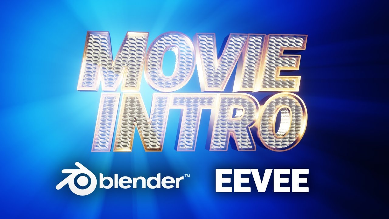 3D Text Movie Intro with Blender EEVEE!