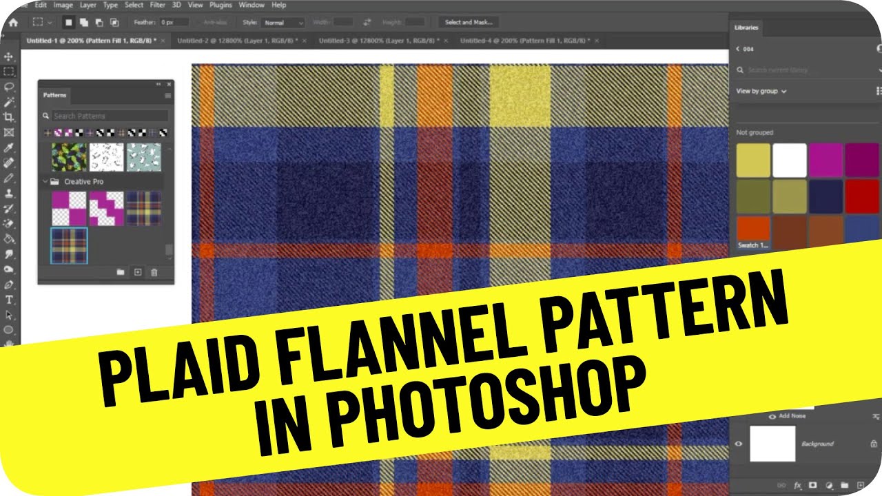 Видеоурок по Photoshop: Как создать клетчатый узор на фланелевой ткани.