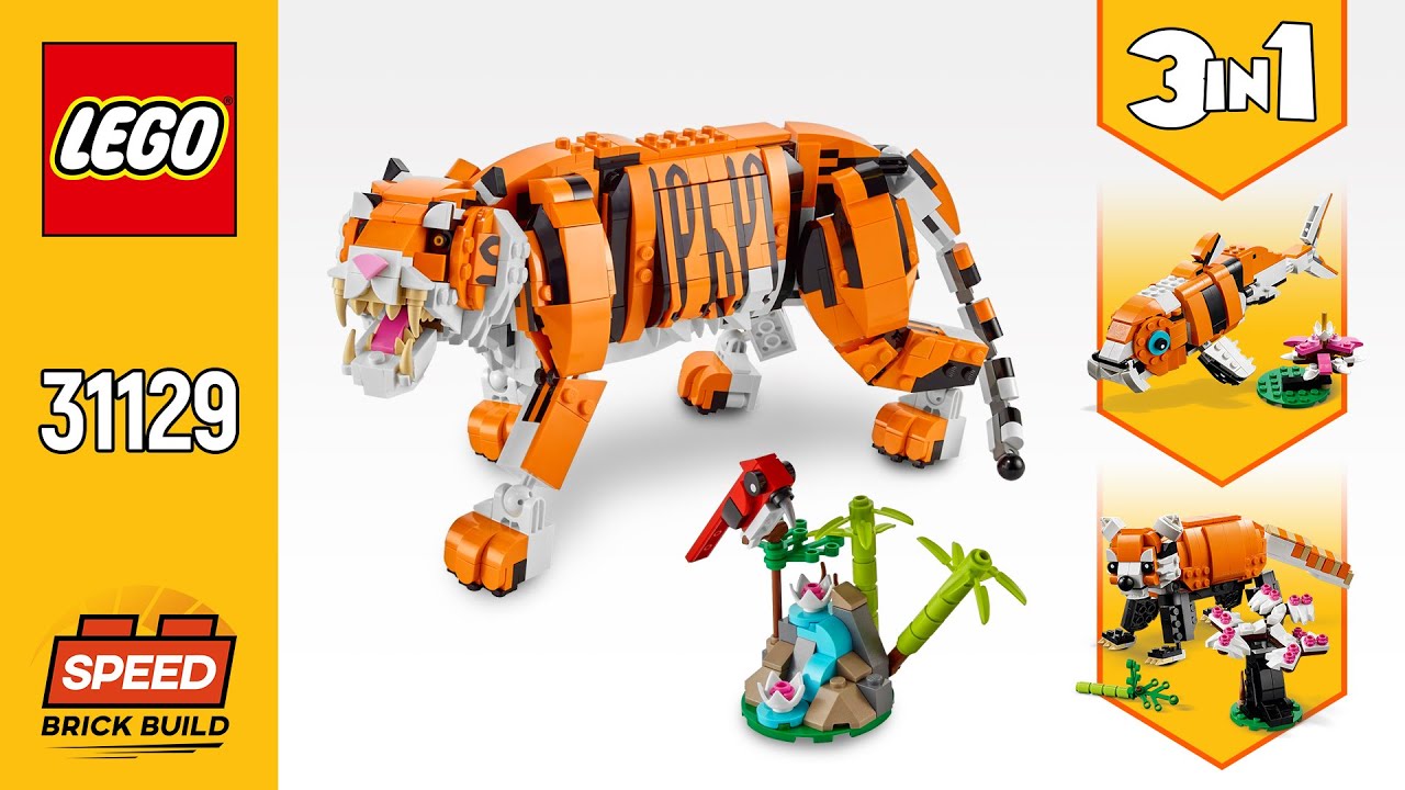 LEGO&reg; Creator 3in1 Majestic Tiger (31129) Red Panda & Koi Fish | SPEED Brick Build
