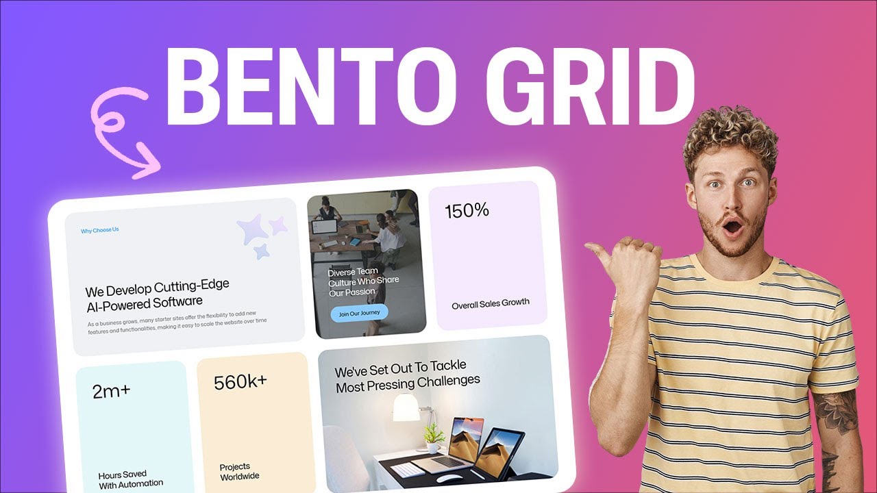 How to make a bento grid in Elementor free - 2025 trend