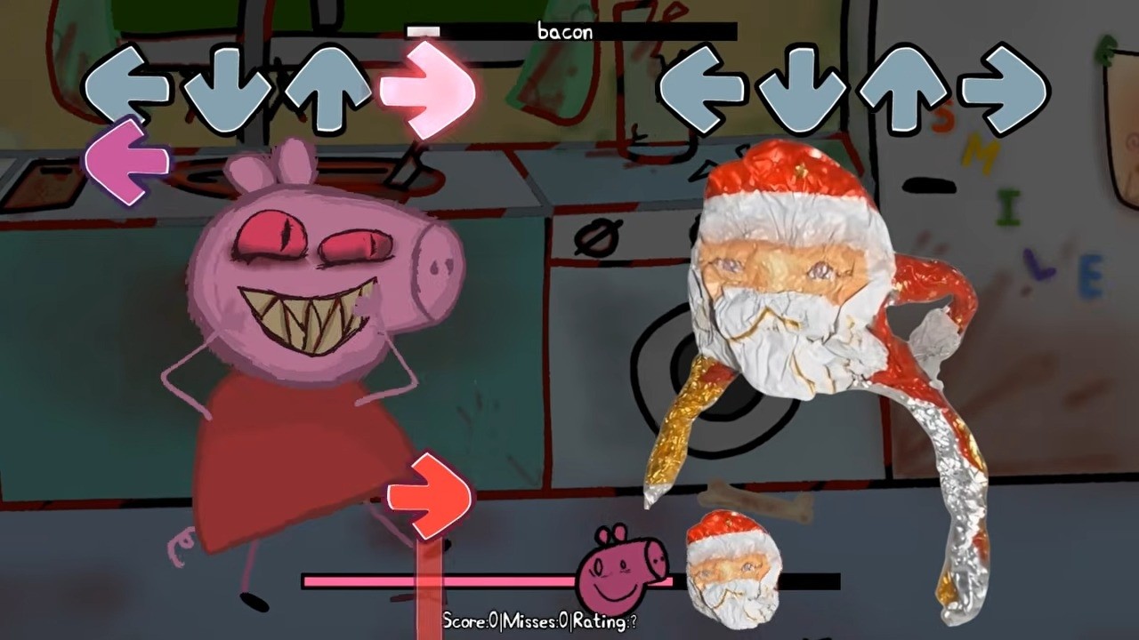 FNF Goo Goo GaGa meme vs Peppa.exe sings Bacon song - Friday Night Funkin' (meme cover song)