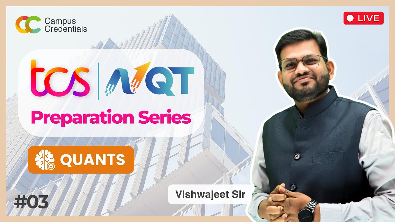 Free TCS Preparation Series #3 | Aptitude Session by Vishwajeet Dhuppe @CareerCredentials