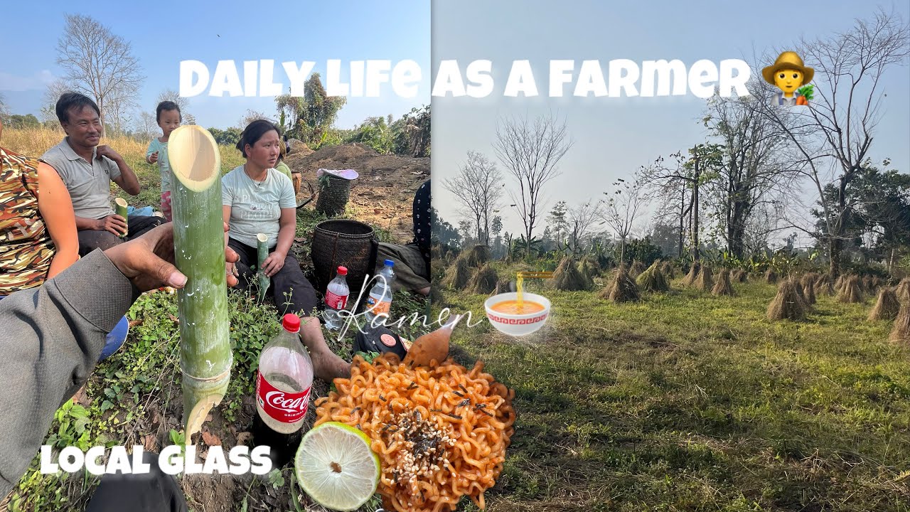 Daily life as a farmer 🧑‍🌾 ||local glass |ramen🍜|Arunachali🇮🇳