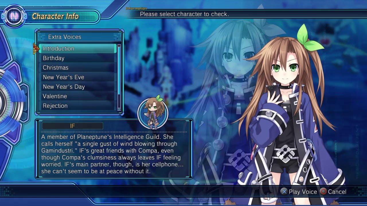 Megadimension Neptunia VII IF's Bonus English Voices