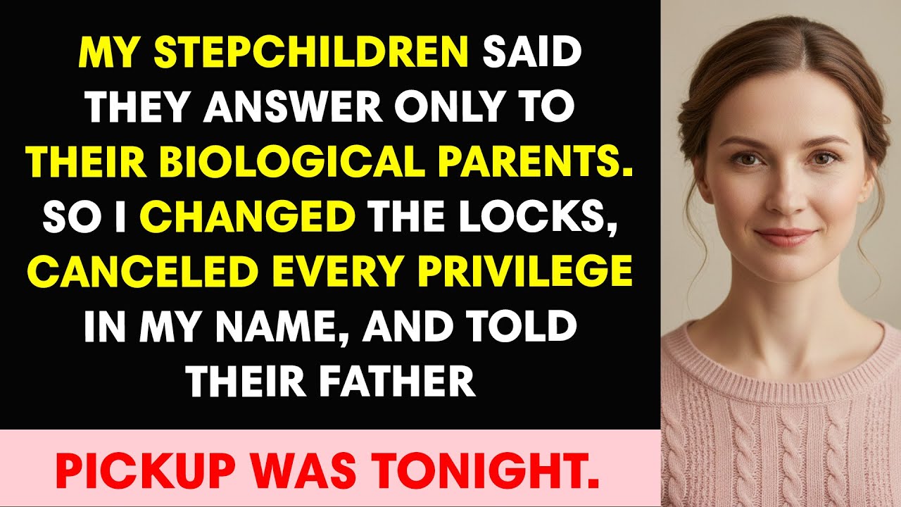 My Stepchildren Said They Answer Only To Their Biological Parents. So I Changed The Locks, ...