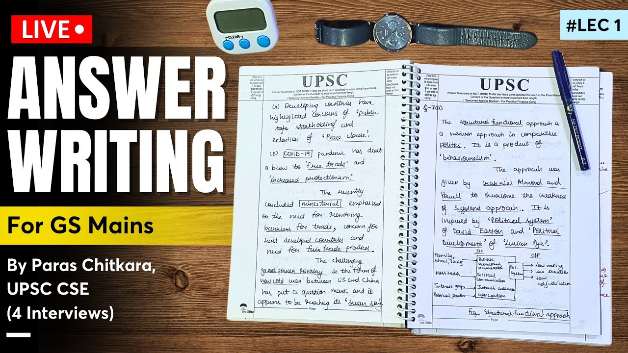 #1 Live Answer Writing for UPSC GS Mains Paper | How to write good Answer in Real Exam Hall?