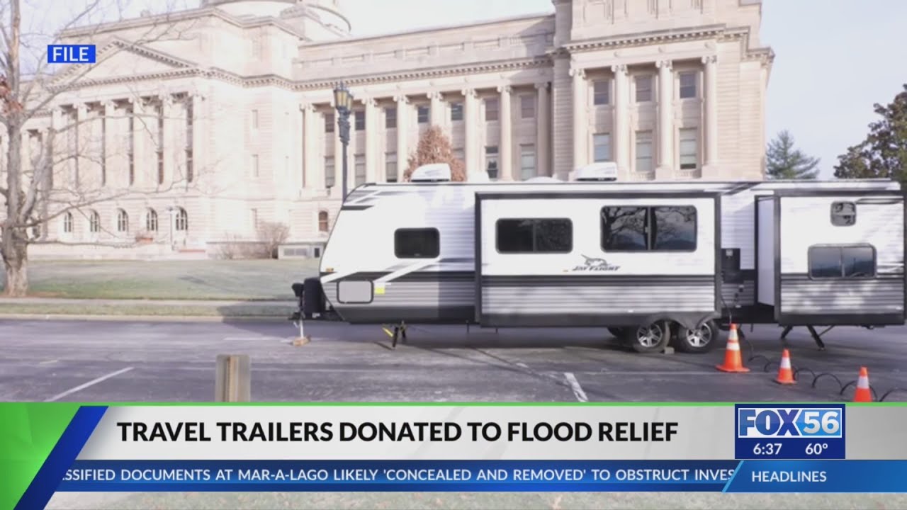 Travel trailers donated to flood relief