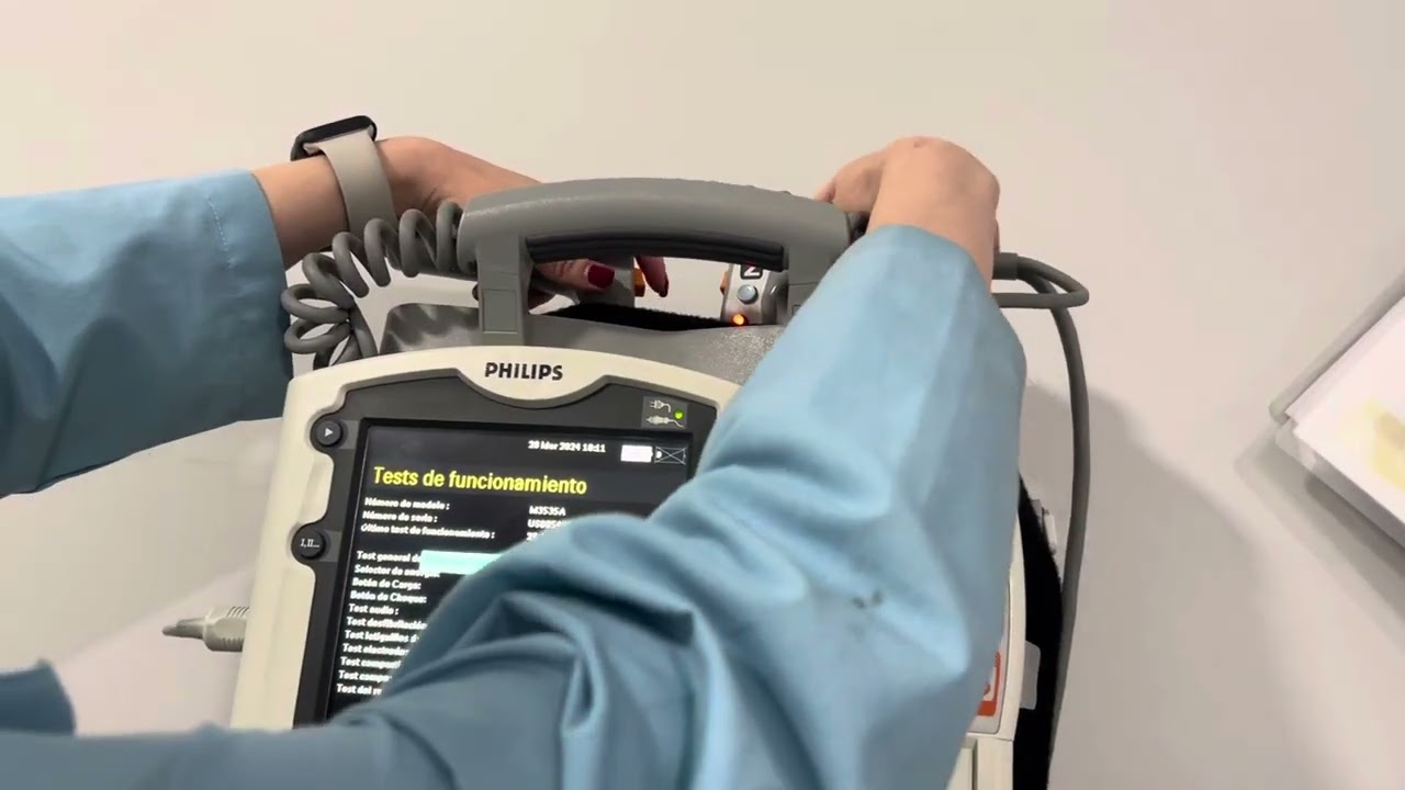 Prueba de funcionamiento desfibrilador Philips heartstart MRX