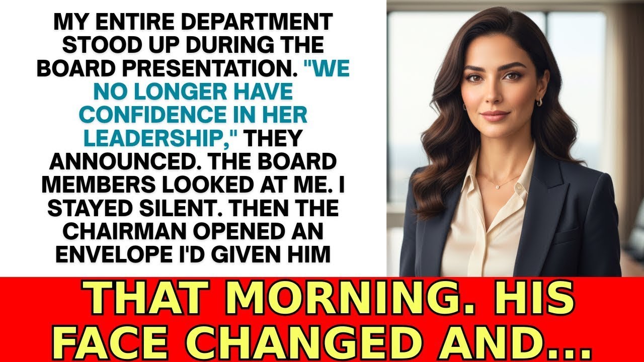 They Staged A Public Revolt Against Me At The Board Meeting - Until The Chairman Read My Letter