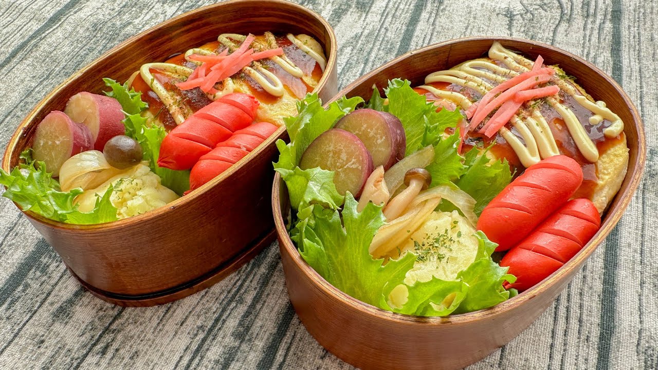 熱が38.5℃あることに気付かず作る弁当【オムそば弁当】