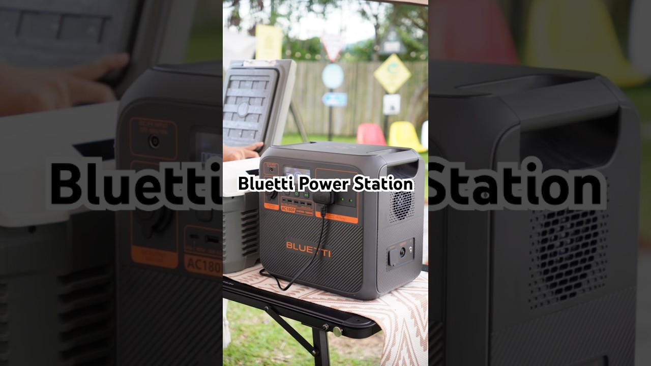 Powered up with Bluetti Power Station for camping .⛺️ #bluetti #powerstation #camping #campinggear