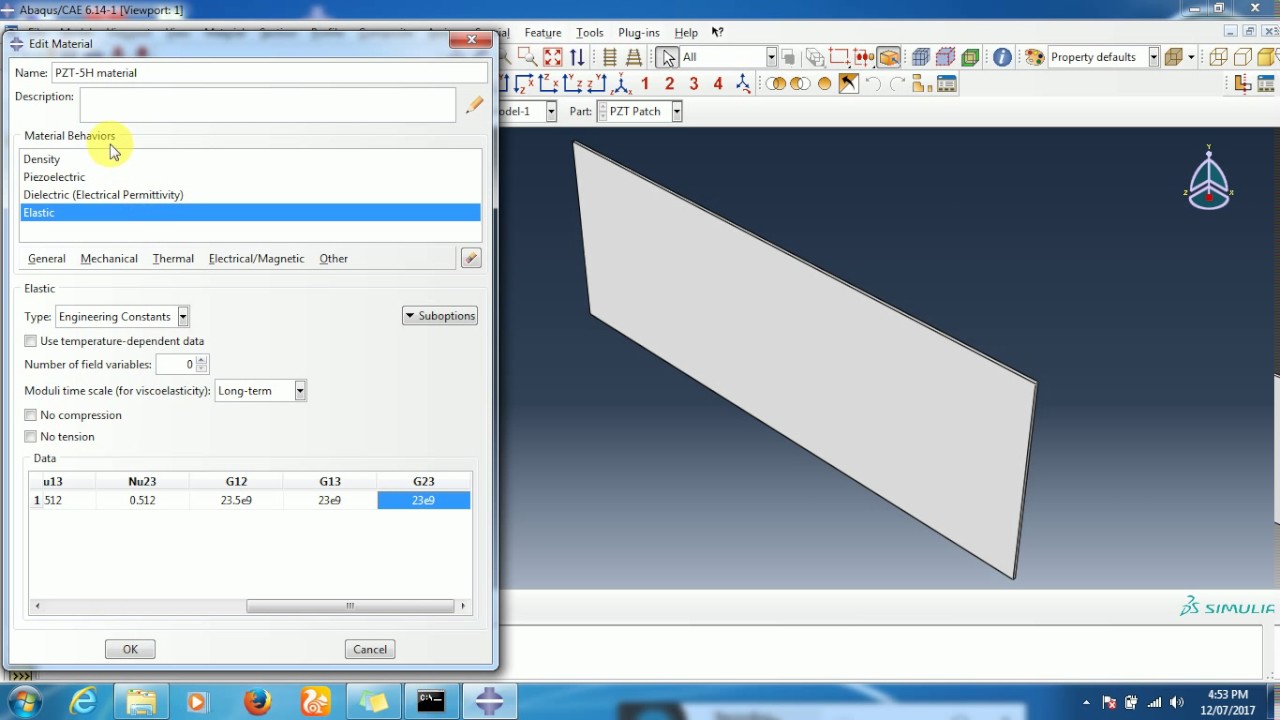 PZT Patch Modeling In ABAQUS