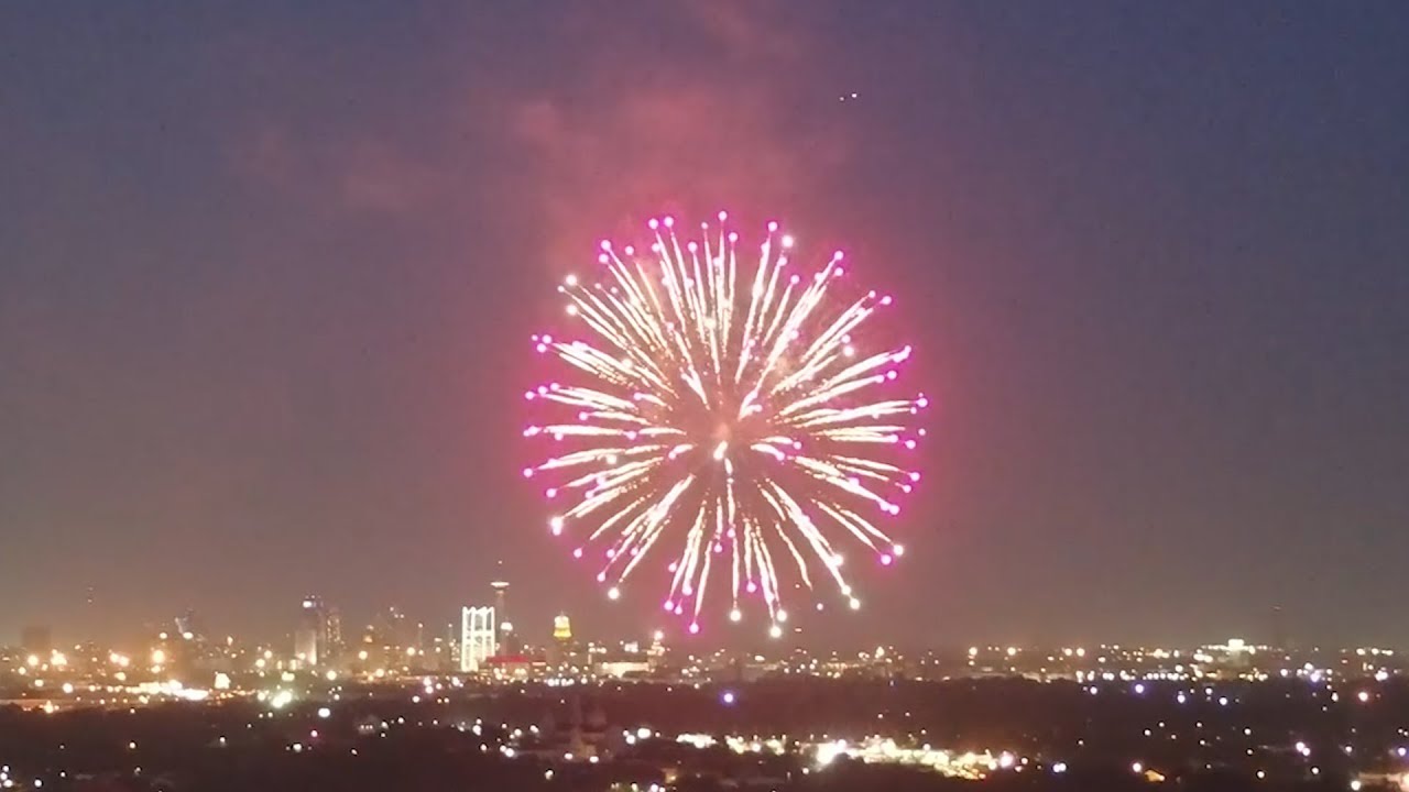 DRONE footage captures gorgeous Fourth of July fireworks display in San Antonio